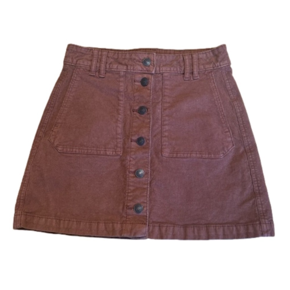 American Eagle Women’s High Rise A Line Mini Corduroy Skirt 00 NWOT